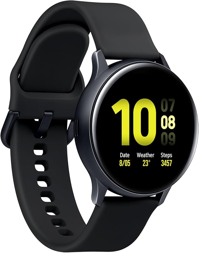 Active 2 Smartwatch (Bluetooth, 44mm) Black, Aluminium Dial, Silicon Strap, Steel Chain