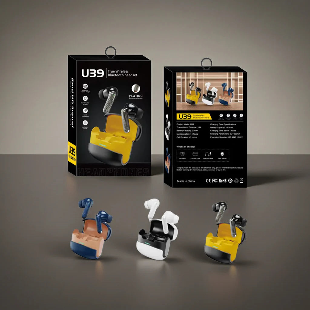 U39 True Wireless Bluetooth Earbuds (TWS) ANC ,ENC plus compatible with OS and Andriod Free Delivery